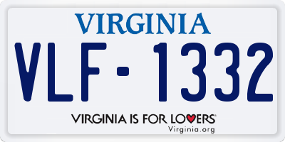 VA license plate VLF1332