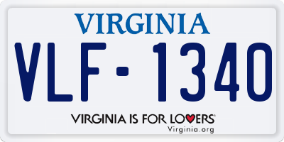 VA license plate VLF1340