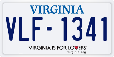 VA license plate VLF1341