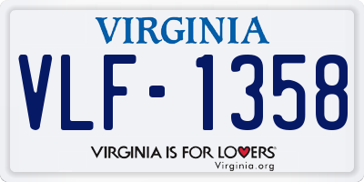 VA license plate VLF1358