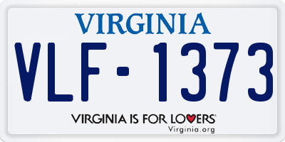 VA license plate VLF1373