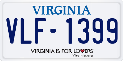 VA license plate VLF1399