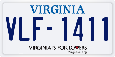 VA license plate VLF1411