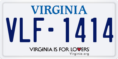 VA license plate VLF1414