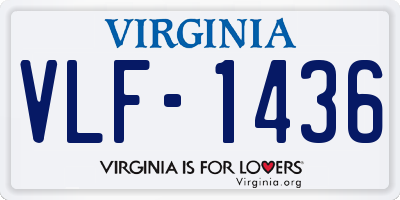 VA license plate VLF1436