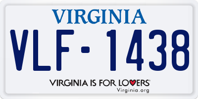 VA license plate VLF1438