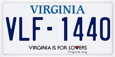 VA license plate VLF1440