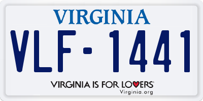 VA license plate VLF1441