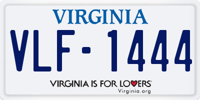 VA license plate VLF1444