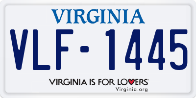 VA license plate VLF1445