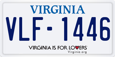 VA license plate VLF1446