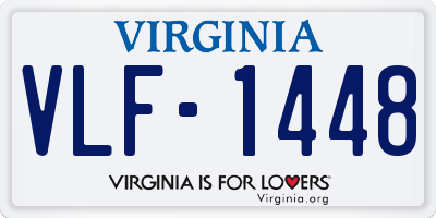 VA license plate VLF1448