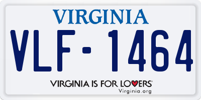 VA license plate VLF1464