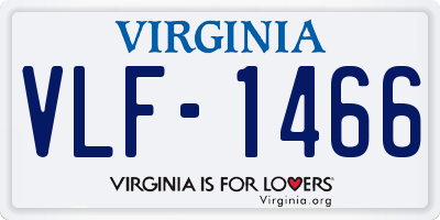VA license plate VLF1466