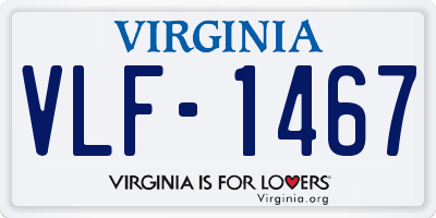 VA license plate VLF1467