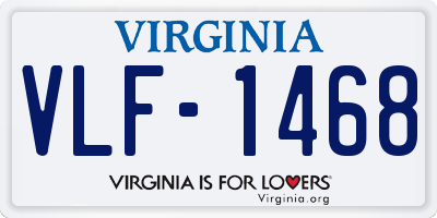 VA license plate VLF1468