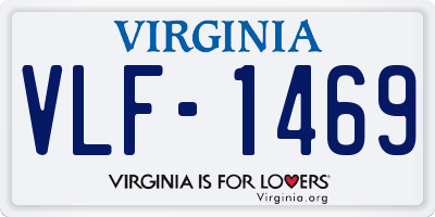 VA license plate VLF1469