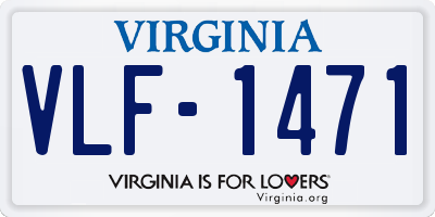 VA license plate VLF1471