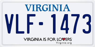 VA license plate VLF1473