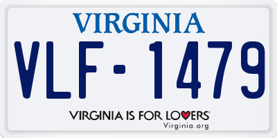 VA license plate VLF1479