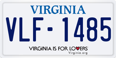 VA license plate VLF1485
