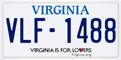 VA license plate VLF1488