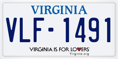 VA license plate VLF1491