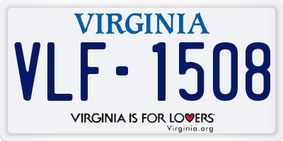 VA license plate VLF1508