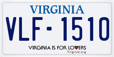VA license plate VLF1510