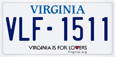 VA license plate VLF1511