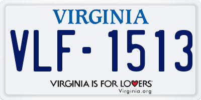 VA license plate VLF1513