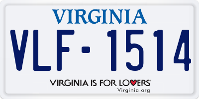 VA license plate VLF1514