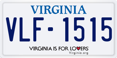 VA license plate VLF1515