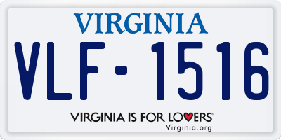 VA license plate VLF1516