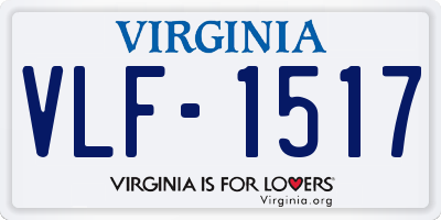 VA license plate VLF1517