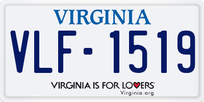 VA license plate VLF1519