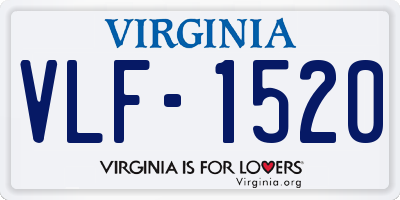 VA license plate VLF1520