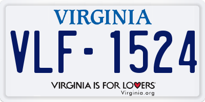 VA license plate VLF1524