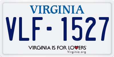 VA license plate VLF1527