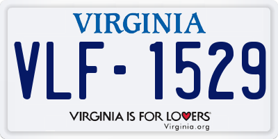 VA license plate VLF1529