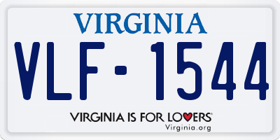 VA license plate VLF1544