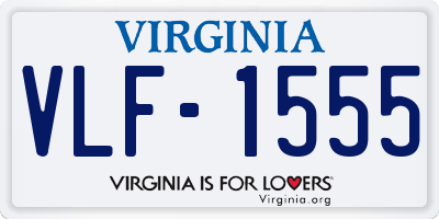 VA license plate VLF1555