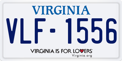 VA license plate VLF1556