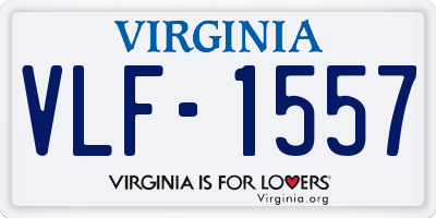 VA license plate VLF1557
