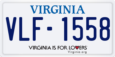 VA license plate VLF1558