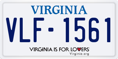 VA license plate VLF1561