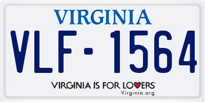 VA license plate VLF1564