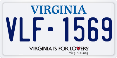 VA license plate VLF1569