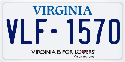 VA license plate VLF1570