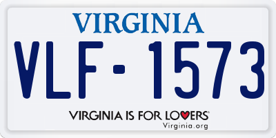 VA license plate VLF1573